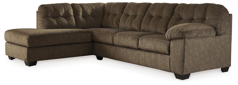 Accrington Earth Microfiber 2-Piece Sleeper Sectional With Chaise