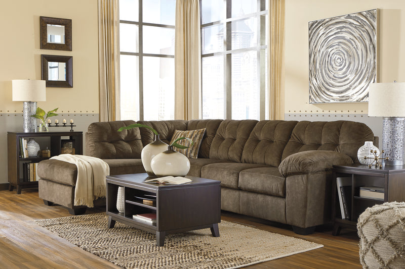 Accrington Earth Microfiber 2-Piece Sectional With Chaise