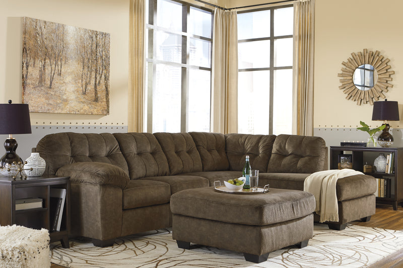 Accrington Earth Microfiber 2-Piece Sleeper Sectional With Chaise