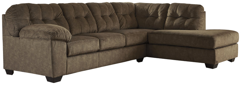 Accrington Earth Microfiber 2-Piece Sleeper Sectional With Chaise