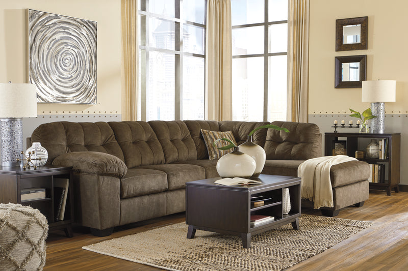 Accrington Earth Microfiber 2-Piece Sleeper Sectional With Chaise