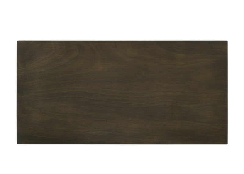 Issac Grey Walnut Chairside Table, Durable Hardwood Solids And Veneers in a Grey Walnut Finish