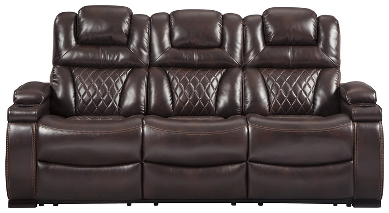 Warnerton Chocolate Sofa Loveseat And Recliner