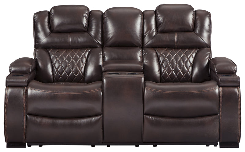 Warnerton Chocolate Sofa Loveseat And Recliner