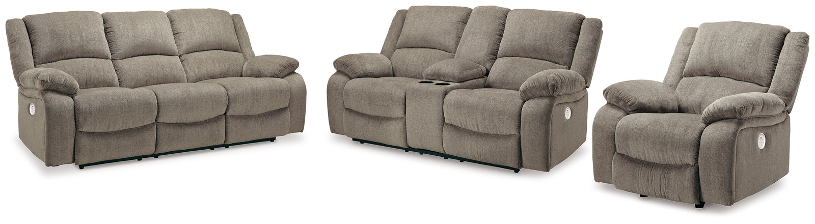 Draycoll Pewter Sofa Loveseat And Recliner