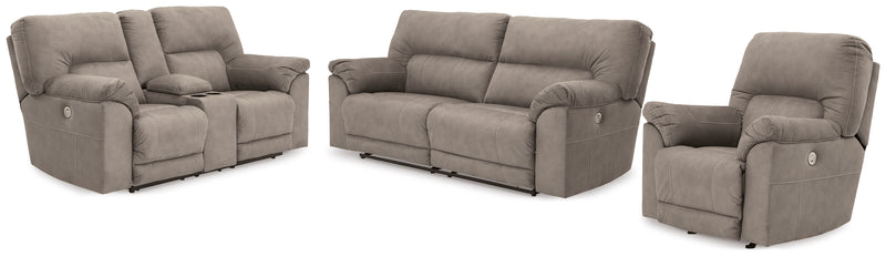 Cavalcade Slate Sofa Loveseat And Recliner