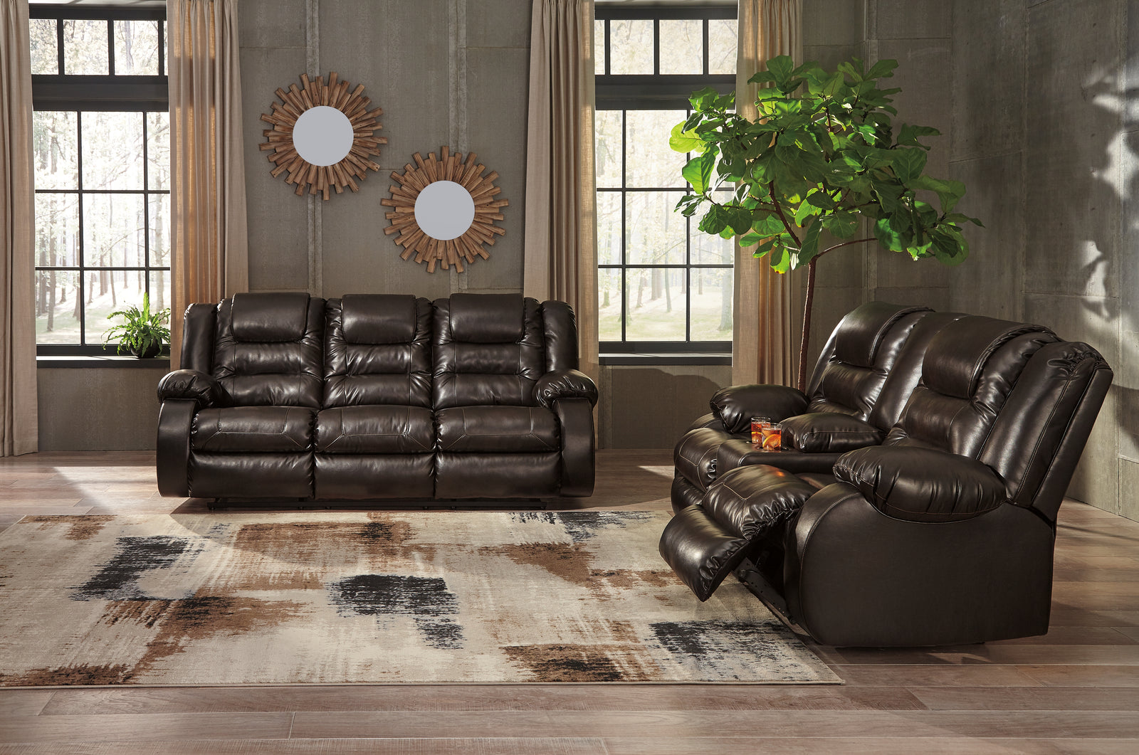 Vacherie Chocolate Sofa Loveseat And Recliner