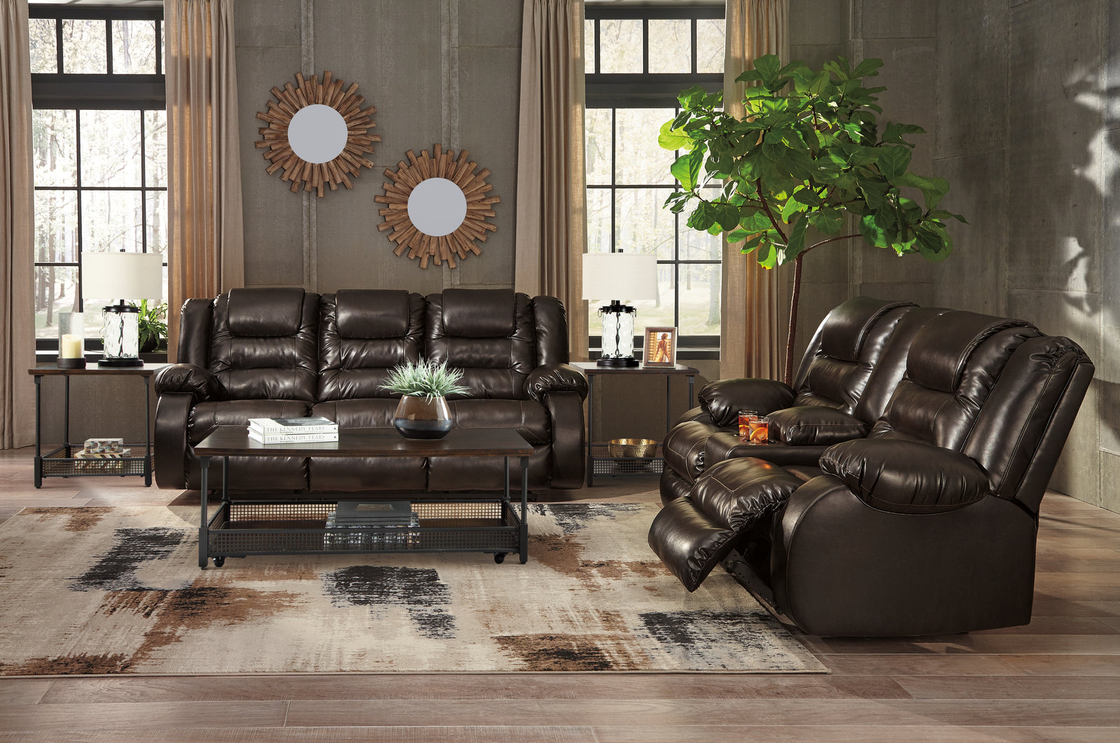 Vacherie Chocolate Sofa And Loveseat