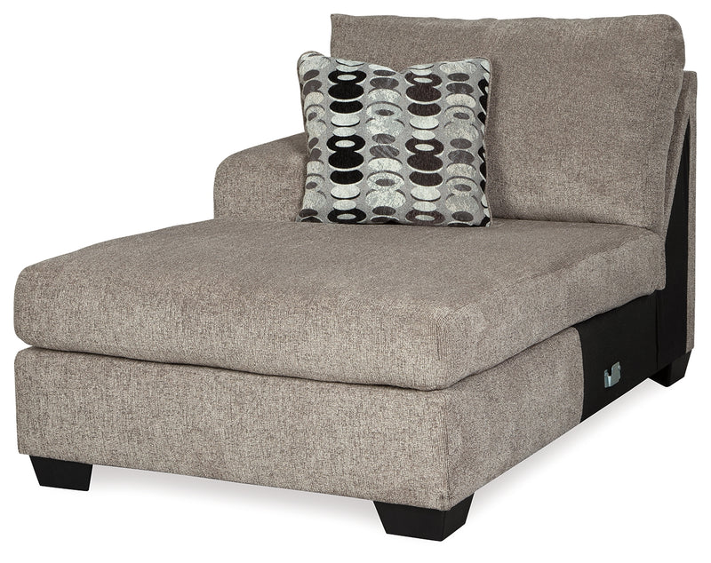 Ballinasloe Platinum 3-Piece Sectional With Ottoman