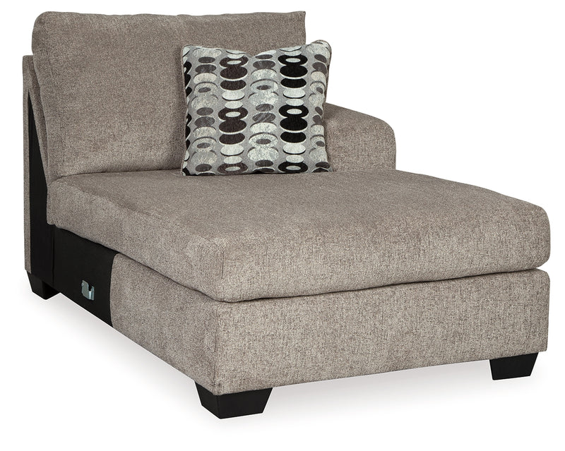 Ballinasloe Platinum 3-Piece Sectional With Ottoman