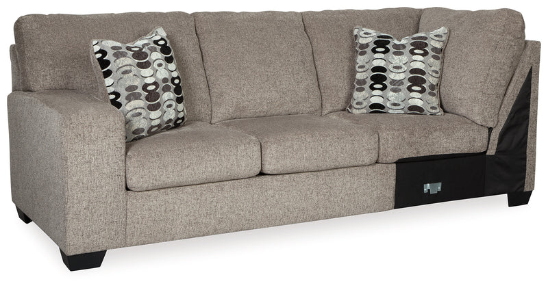 Ballinasloe Platinum 3-Piece Sectional With Ottoman