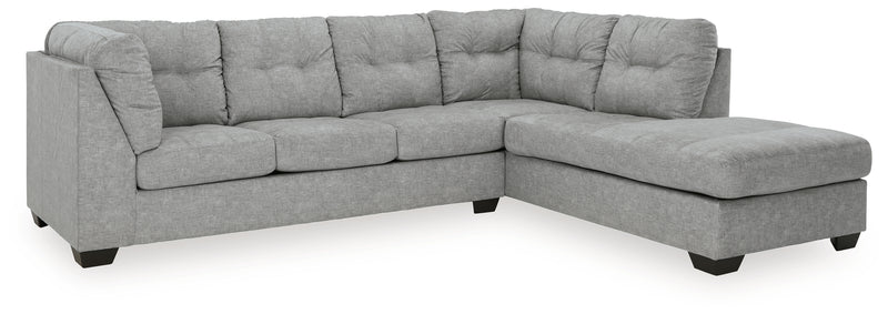 Falkirk Steel 2-Piece Sectional With Chaise And Sleeper