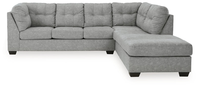 Falkirk Steel 2-Piece Sectional With Chaise And Sleeper