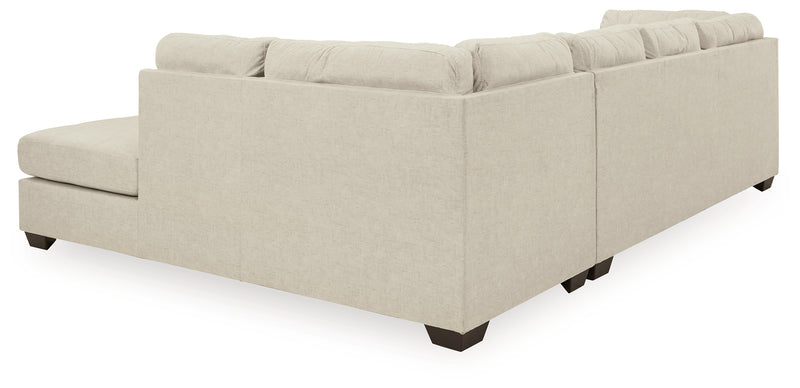 Falkirk Parchment 2-Piece Sectional With Ottoman