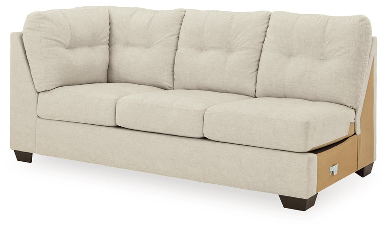 Falkirk Parchment 2-Piece Sectional With Ottoman