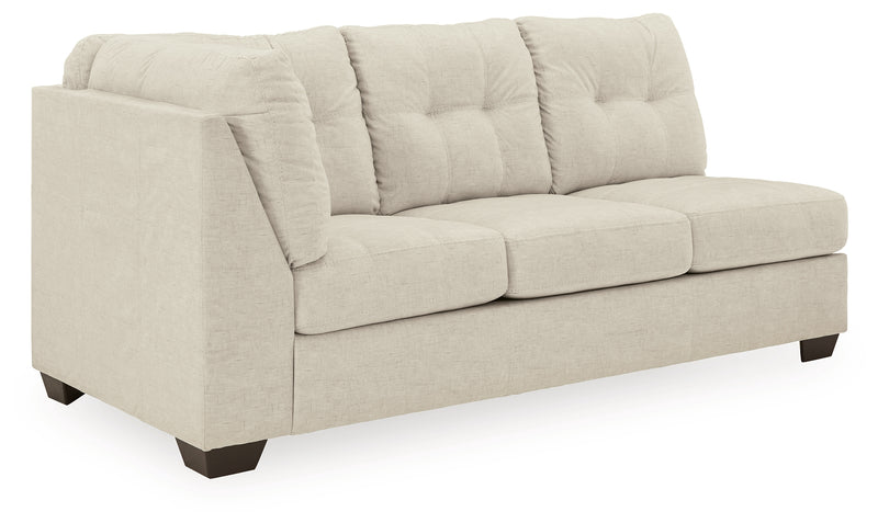 Falkirk Parchment 2-Piece Sectional With Ottoman