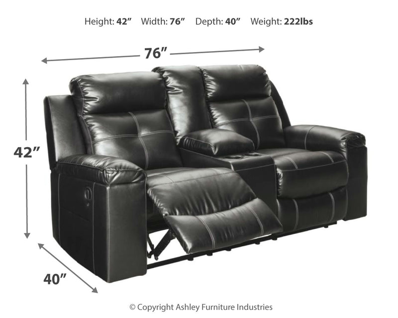 Kempten Black Sofa Loveseat And Recliner