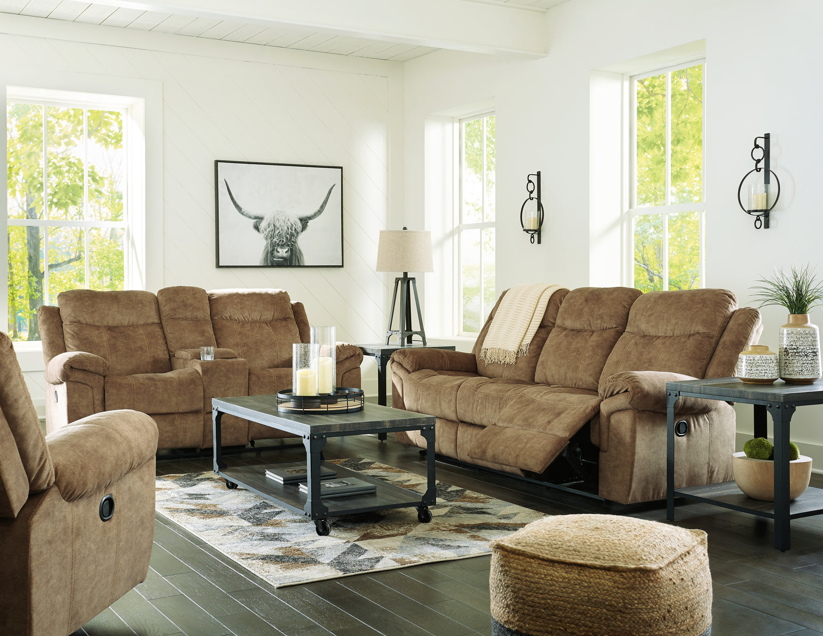 Huddle-up Nutmeg Sofa Loveseat And Recliner