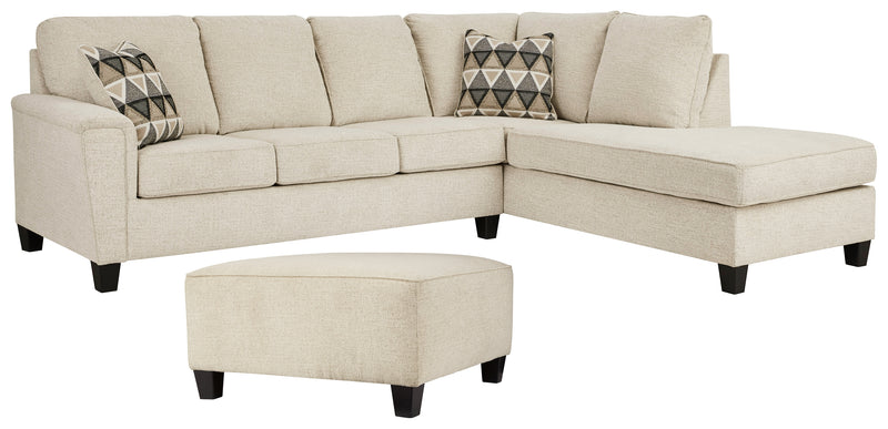 Abinger Natural 2-Piece Sectional With Ottoman PKG008215 - 83904S2 | 8390408