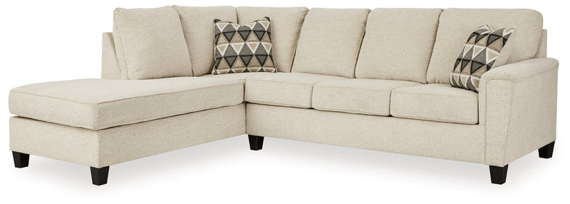 Abinger Natural Chenille 2-Piece Sleeper Sectional With Chaise 83904S3