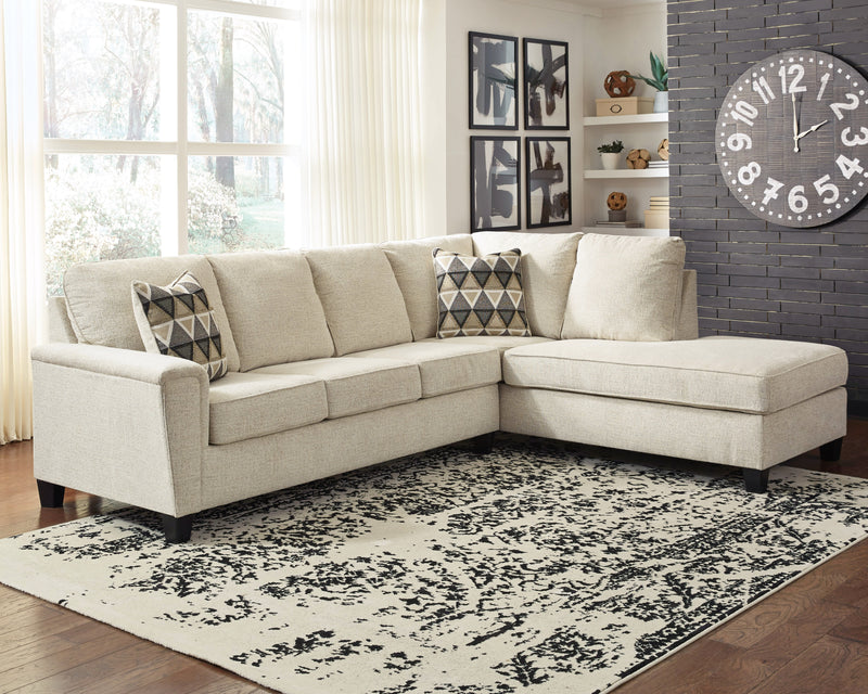 Abinger Natural Chenille 2-Piece Sectional With Chaise