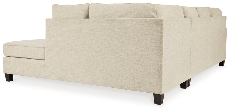 Abinger Natural Chenille 2-Piece Sectional With Chaise