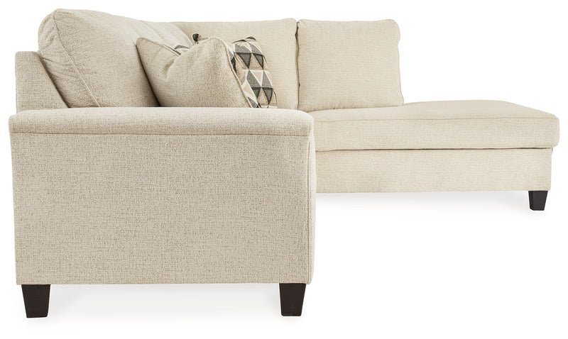 Abinger Natural Chenille 2-Piece Sectional With Chaise