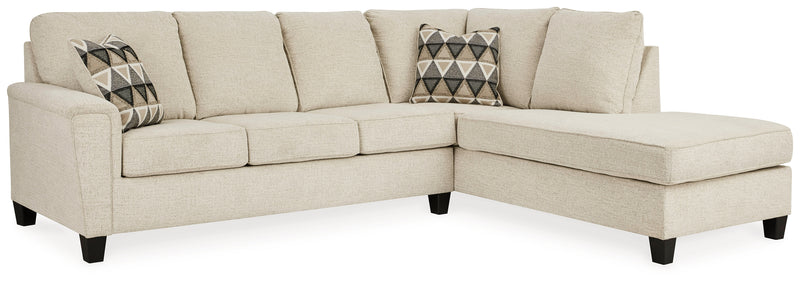 Abinger Natural Chenille 2-Piece Sectional With Chaise