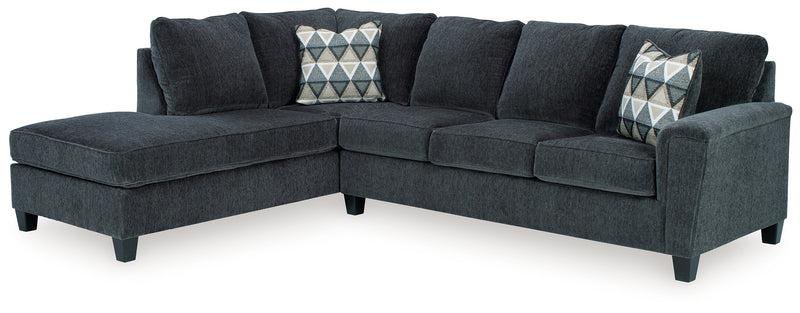 Abinger Smoke Chenille 2-Piece Sleeper Sectional With Chaise