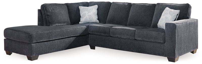 Altari Slate Chenille 2-Piece Sleeper Sectional With Chaise