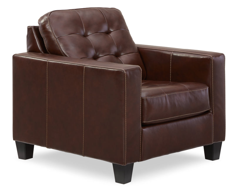 Altonbury Walnut Chair And Ottoman