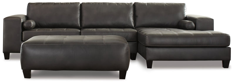 Nokomis Charcoal 2-Piece Sectional With Ottoman PKG011027 - 87721S2 | 8772108