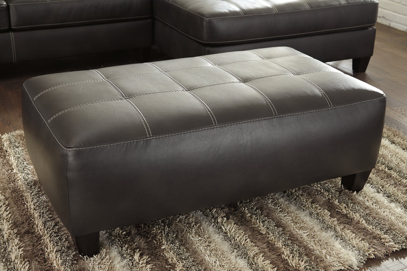 Nokomis Charcoal 2-Piece Sectional With Ottoman