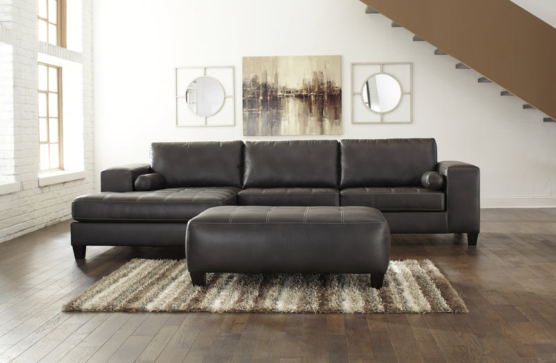 Nokomis Charcoal 2-Piece Sectional With Ottoman