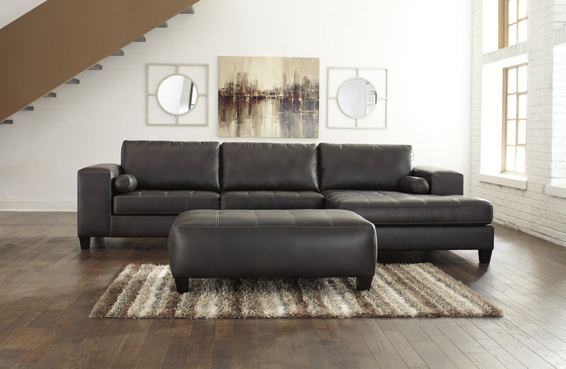 Nokomis Charcoal 2-Piece Sectional With Ottoman PKG011027 - 87721S2 | 8772108