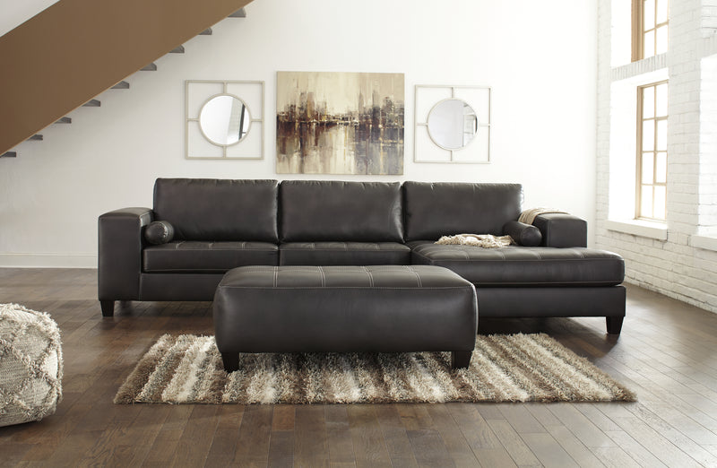 Nokomis Charcoal 2-Piece Sectional With Ottoman PKG011027 - 87721S2 | 8772108