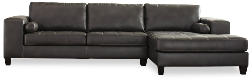 Nokomis Charcoal 2-Piece Sectional With Ottoman PKG011027 - 87721S2 | 8772108