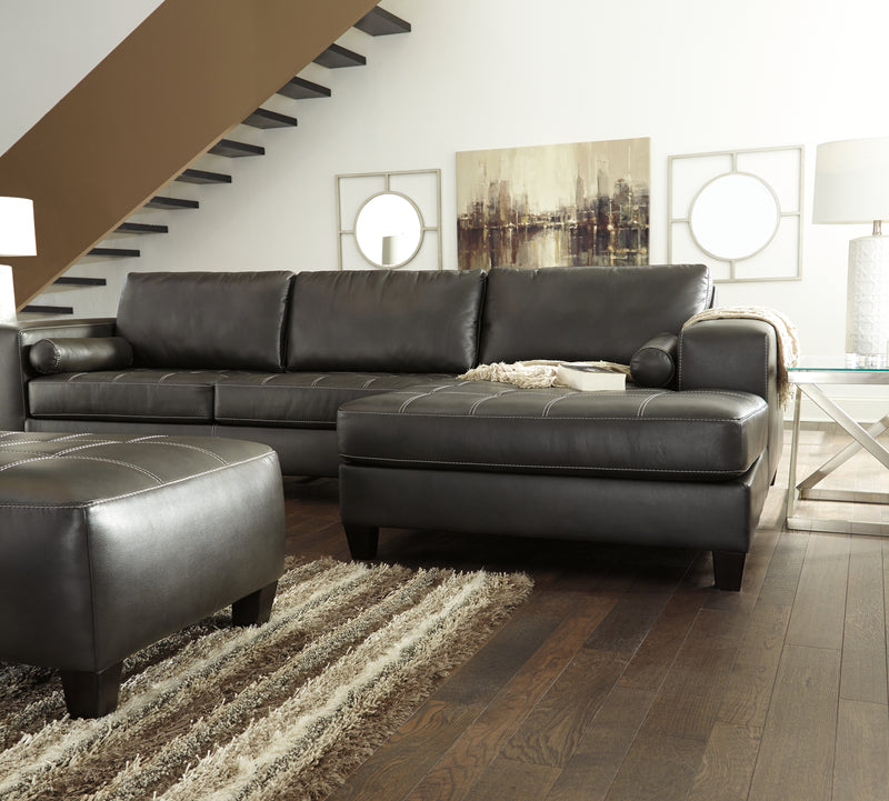 Nokomis Charcoal 2-Piece Sectional With Ottoman PKG011027 - 87721S2 | 8772108