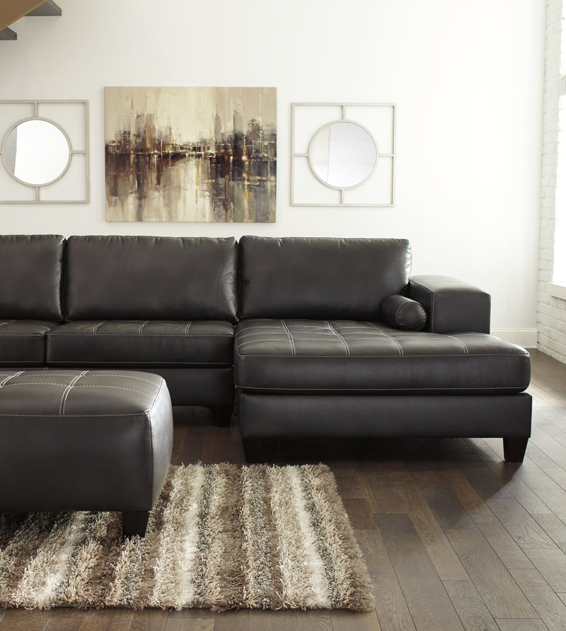 Nokomis Charcoal 2-Piece Sectional With Ottoman PKG011027 - 87721S2 | 8772108