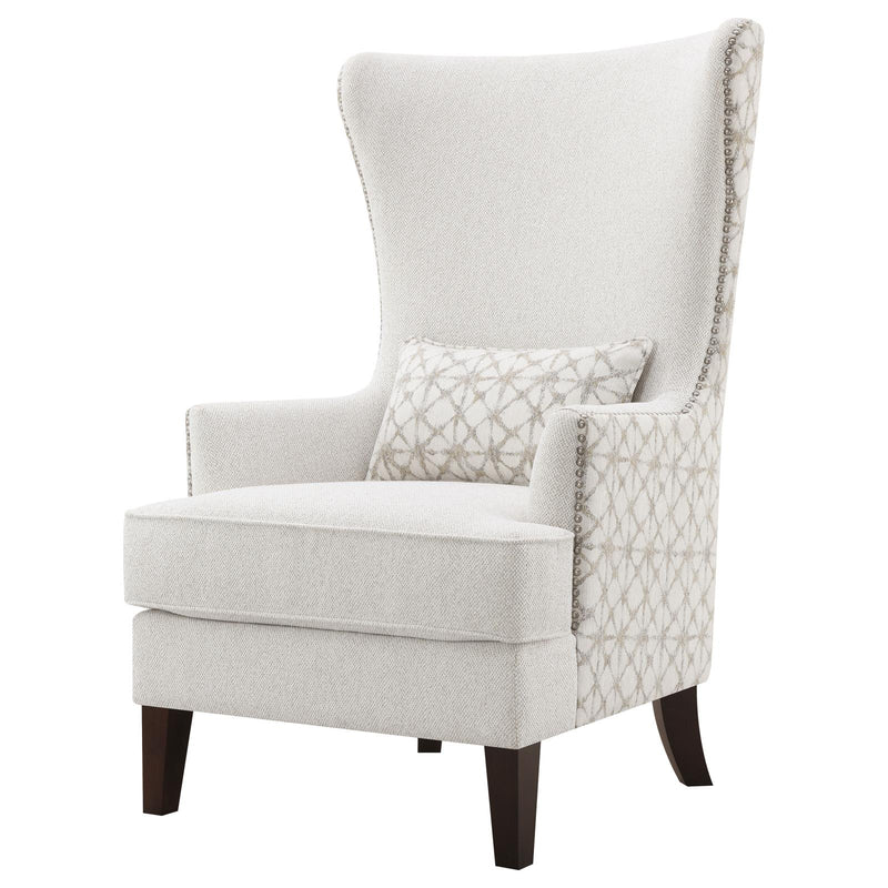 Pippin Upholstered Wingback Accent Chair Latte