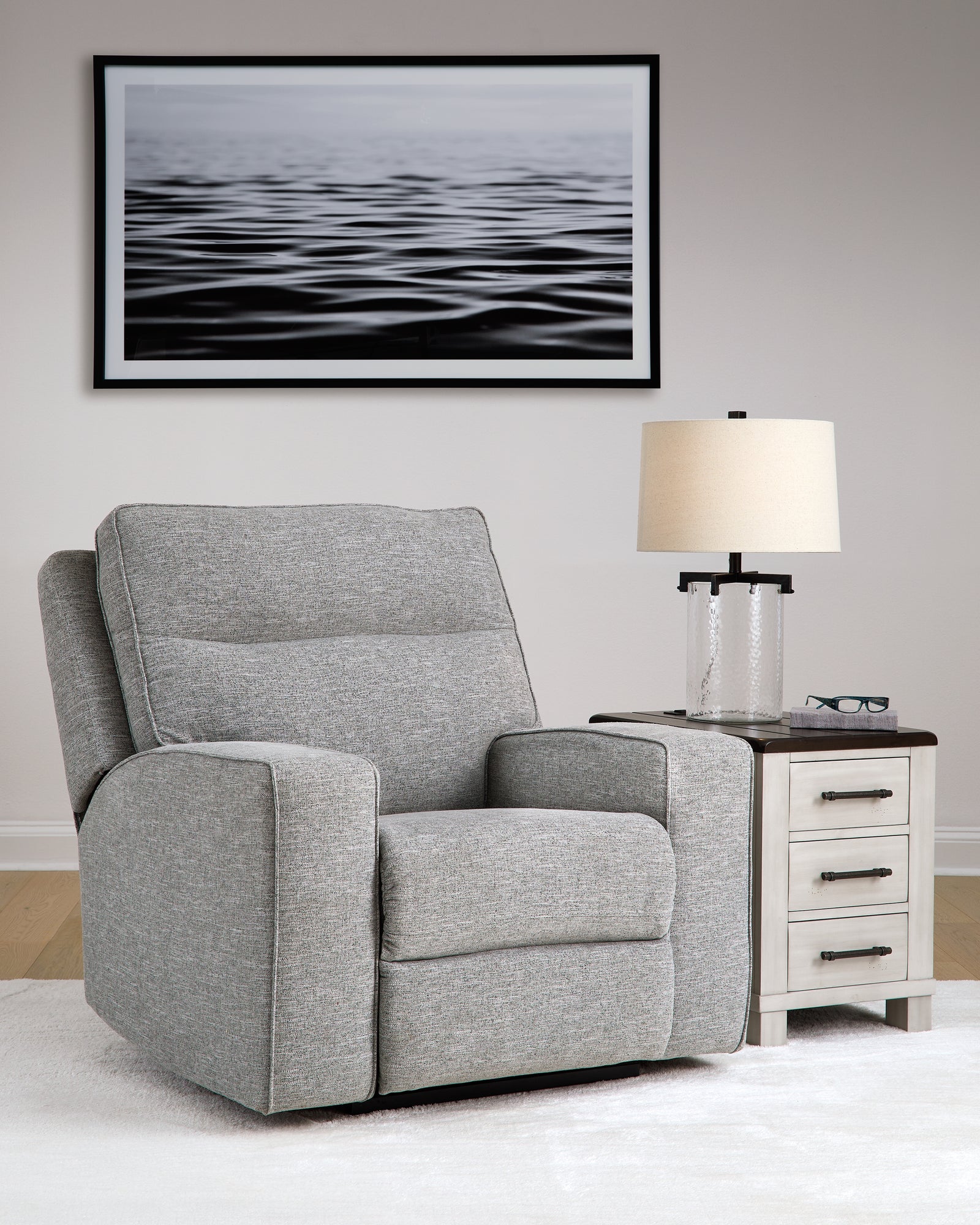 Biscoe Pewter Textured,nuvella® Power Recliner