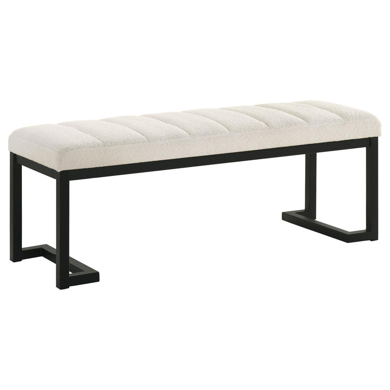 Mesa Upholstered Entryway Accent Bench Vanilla 907514