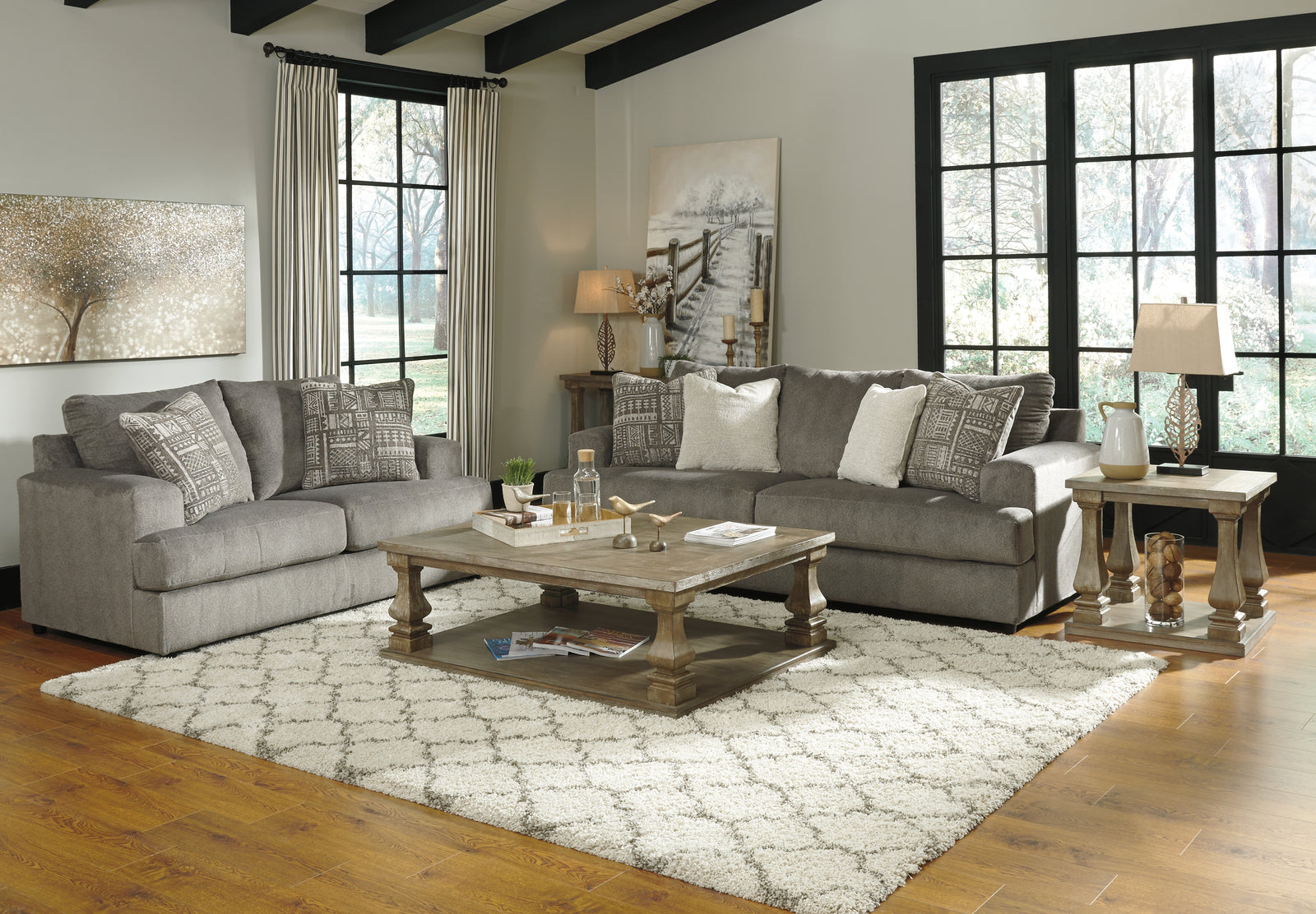 Soletren Ash Sofa And Loveseat