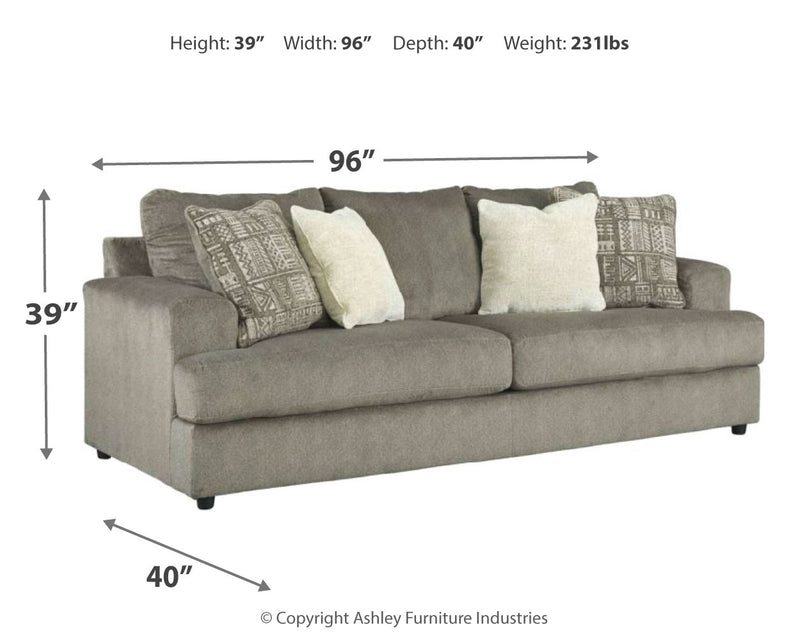 Soletren Ash Microfiber,velvet Queen Sofa Sleeper