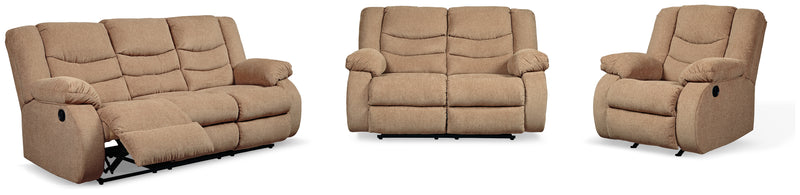 Tulen Mocha Sofa Loveseat And Recliner