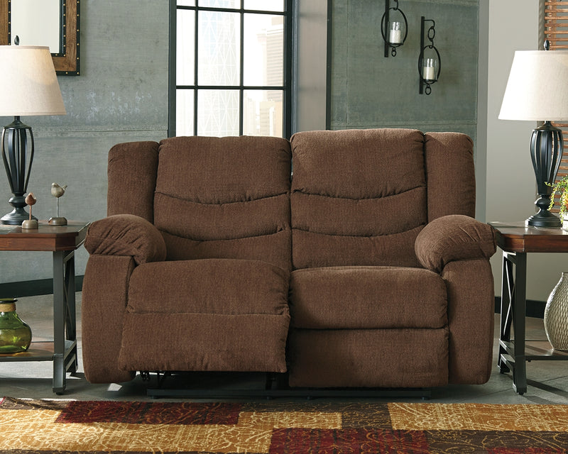 Tulen Chocolate Sofa Loveseat And Recliner