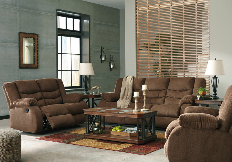 Tulen Chocolate Sofa Loveseat And Recliner