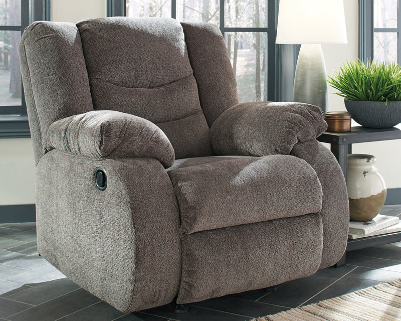 Tulen Gray Sofa Loveseat And Recliner