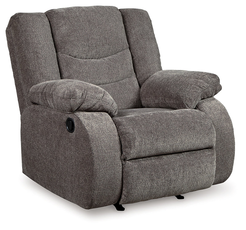 Tulen Gray Sofa Loveseat And Recliner