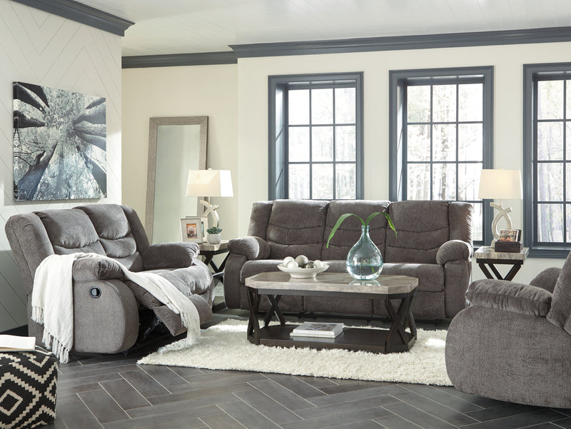 Tulen Gray Sofa Loveseat And Recliner